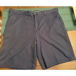 IZOD Golf Shorts Men Navy Blue Flat Front Casual Size 40.  IZOD emblem fading